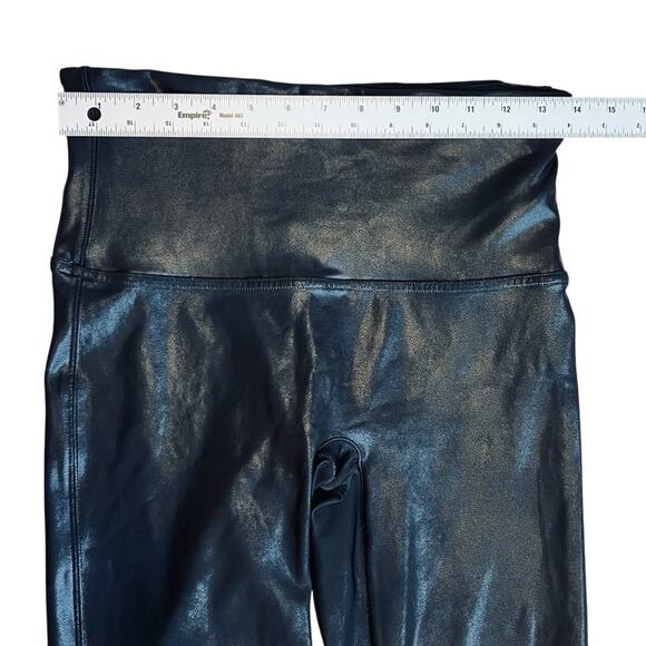 Spanx Women’s Sz XL Black Faux Leather High Rise Leggings Pull On Shaping - Picture 12 of 16